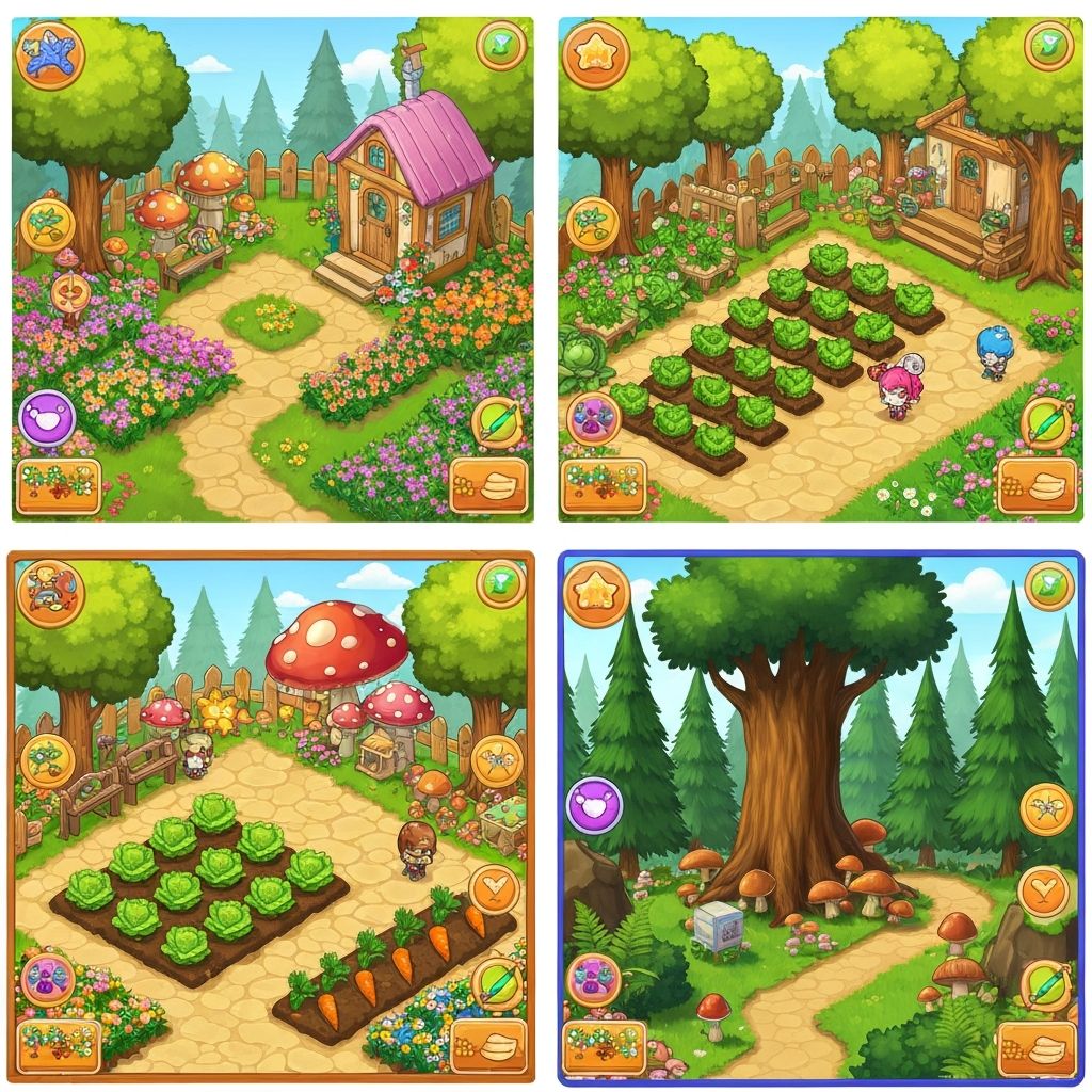 Various gameplay scenes