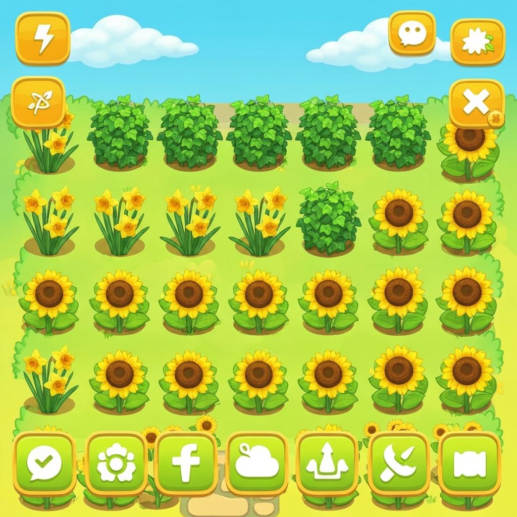 Yna Tap Garden game interface